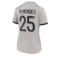 Paris Saint-Germain Nuno Mendes #25 Fotballklær Bortedrakt Dame 2022-23 Kortermet